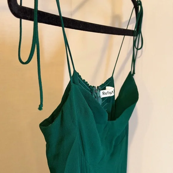 Reformation Juliette Dress Emerald - Picture 7 of 7